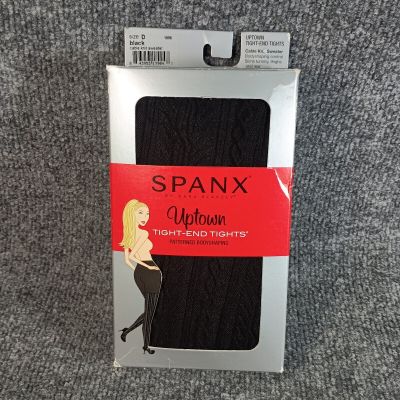 Spanx Tights Women Size D Black Uptown Tight End Sweater Cable Knit